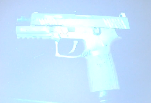 Police security camera image of the firearm recovered at the scene, according to Stephens.