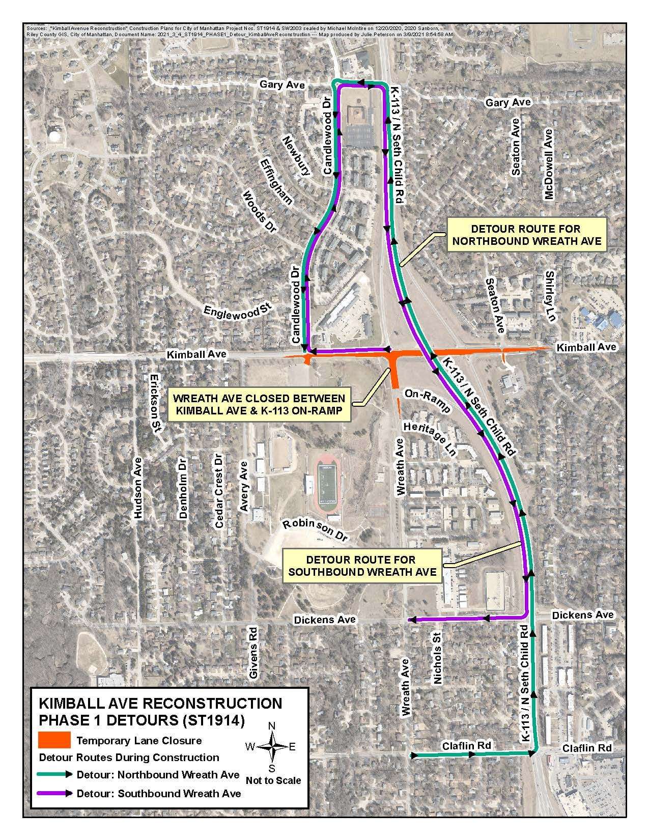 City of Manhattan&nbsp; - Street Diagram