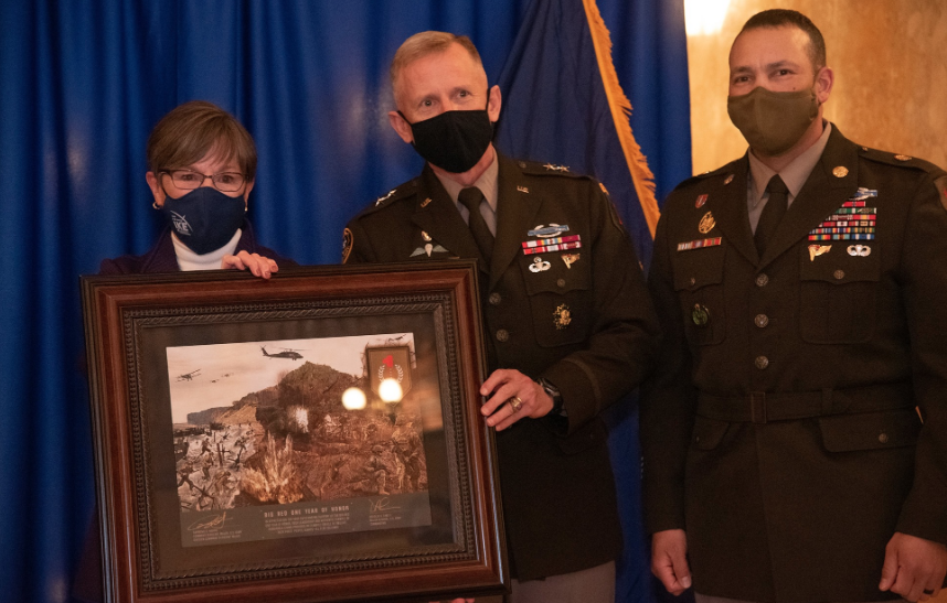 Gov. Laura Kelly said,&nbsp; "The 1st Infantry Division, known as "the Big Red One," has been stationed at Fort Riley since 1955 and has seen action in nearly every American war since 1917. During the 2021 "Big Red One Year of Honor," we recognize their legacy and service to our state and nation.