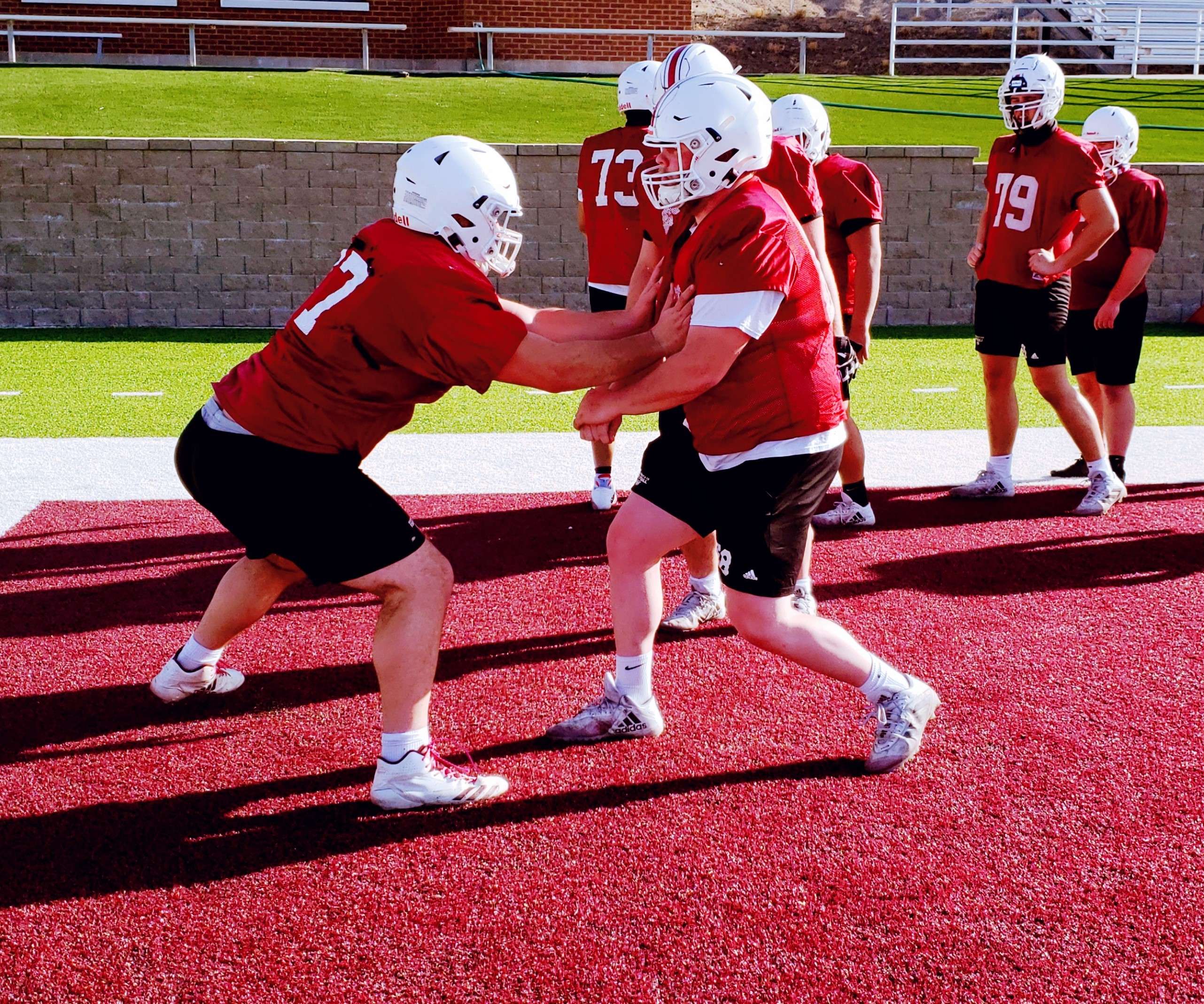 The Eagle offensive line should be among the best in the league again this fall. Justin Calderon and Austin Rapp (pictured) will be huge keys to the offenses success.