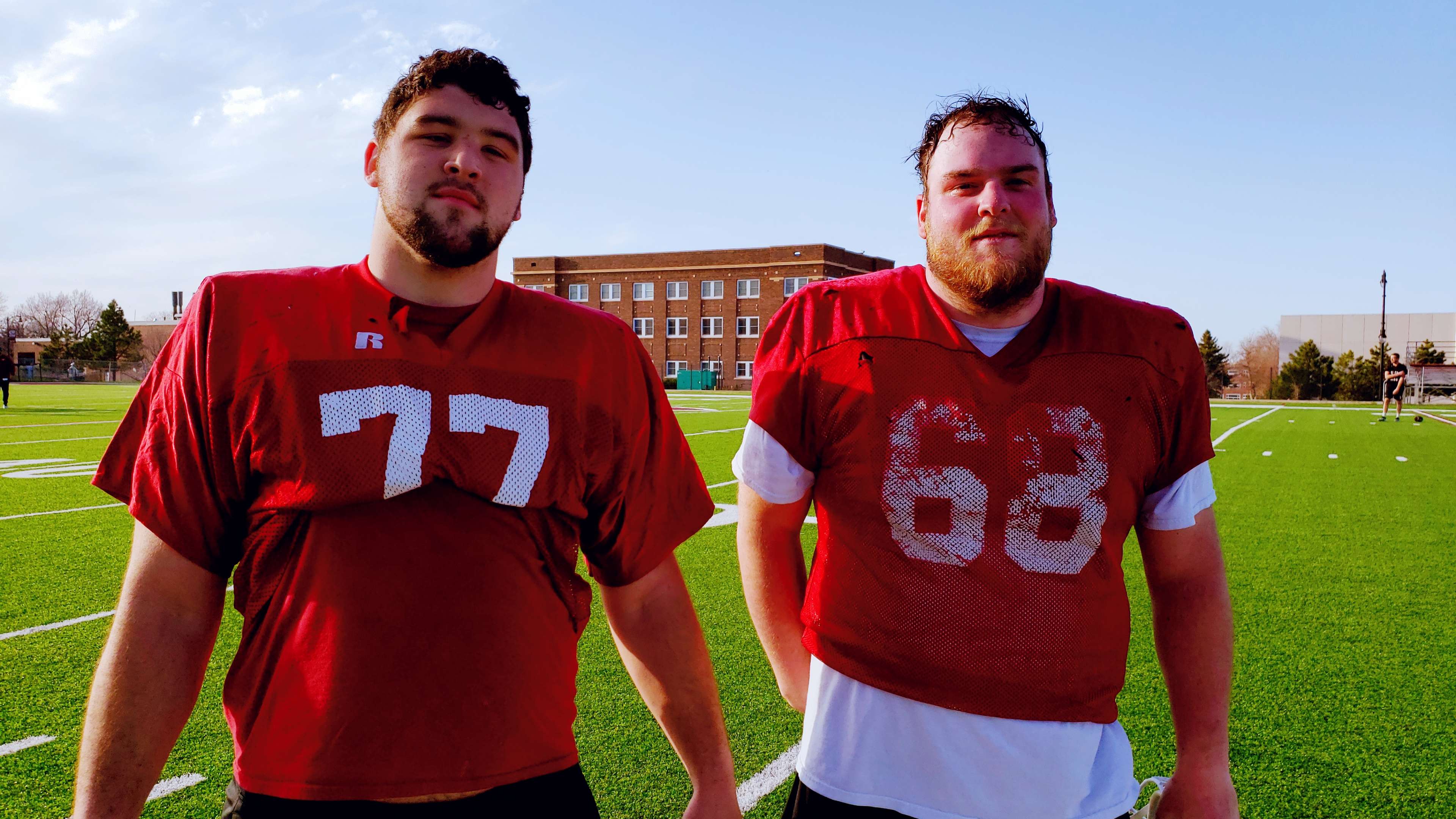 Justin Calderon (77) and Austin Rapp (68)