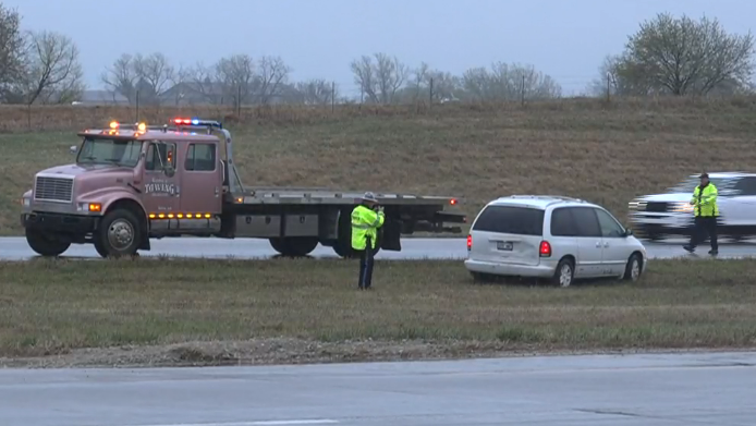 First responders at the scene of the accident photo by Phil Anderson courtesy WIBW TV