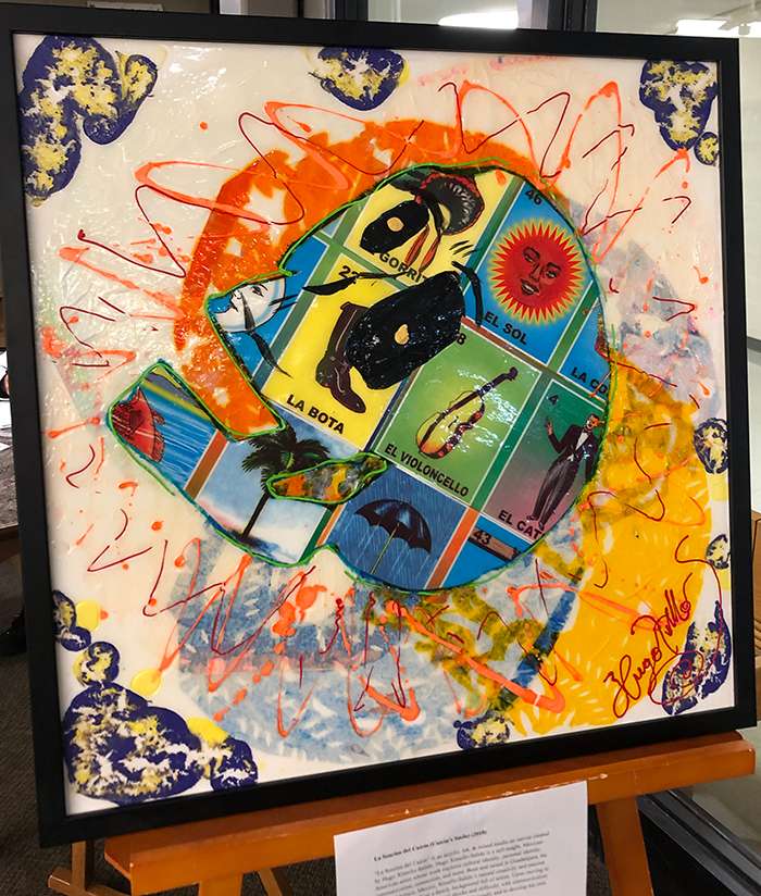 <b>One of the pieces of artwork donated to the Cloud County Community College Library, “La Sonrisa del Catrin (Catrin’s Smile)” by Hugo Ximello-Salido. </b>Photo courtesy Cloud County Community College