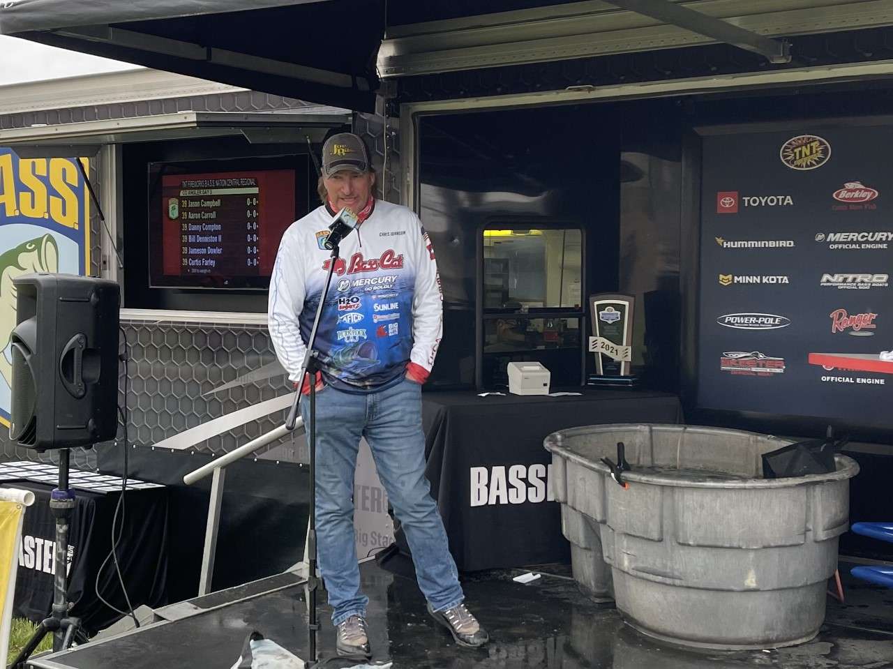 Chris Johnson - Boater Division third place finisher in the boater division and the angler that caught the big fish in the tournament. It weighed 7 pounds. His overall prize winnings totaled $2,500.