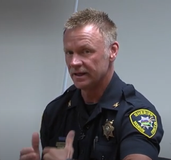 <b>Former Dickinson Co. Sheriff Gareth Hoffman during a June 2020 interview with Eagle Communications.</b>