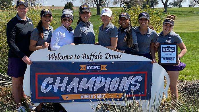 <b>The KCAC champions.</b> Photo courtesy <a href="http://kwucoyotes.com">kwucoyotes.com</a>