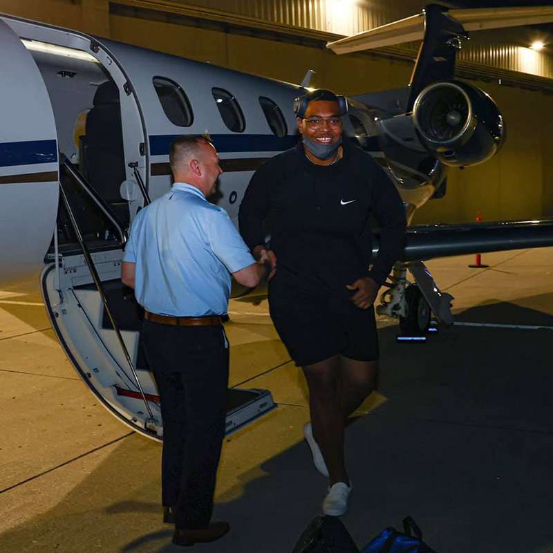 <b>The Chiefs' new OT Orlando Brown arrives in  Kansas City Sunday. </b>Photo courtesy <a href="https://www.facebook.com/KansasCityChiefs/">The Kansas City Chiefs</a> Facebook page