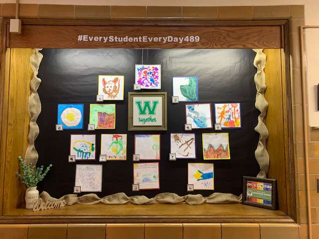 Westside School student art. School officials are trying to boost the students' pride in their school.