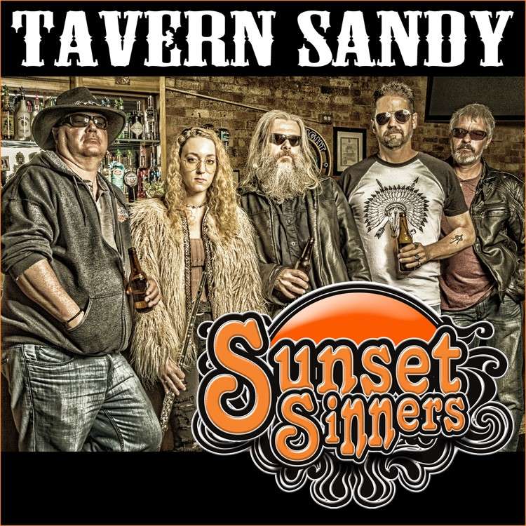 The "Tavern Sandy" cover, including the band's&nbsp;flautist, Brittany Blackim.