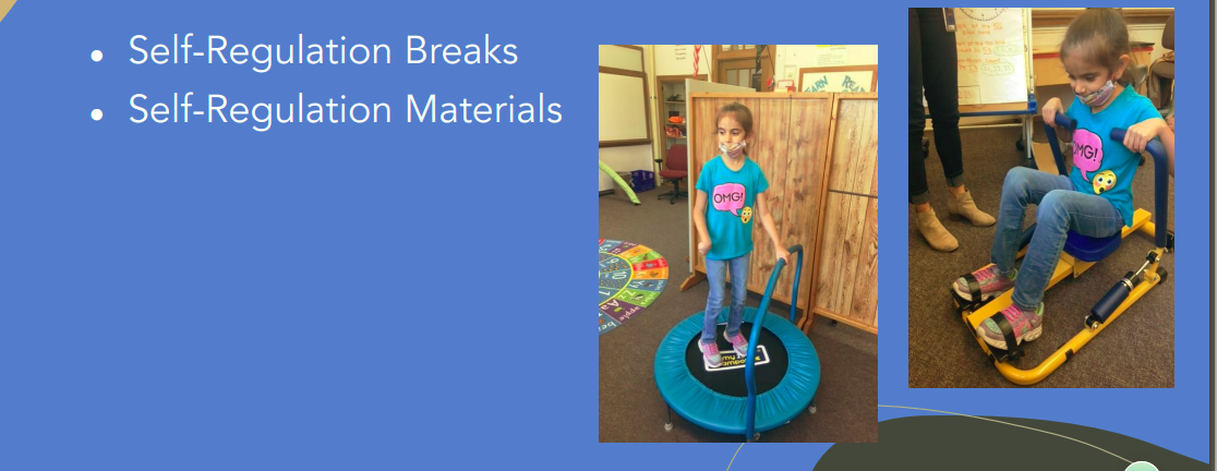 A Lincoln Elementary School student takes a break from her studies. The school has found giving kids an exercise break helps them refocus on their school work. Courtesy photo