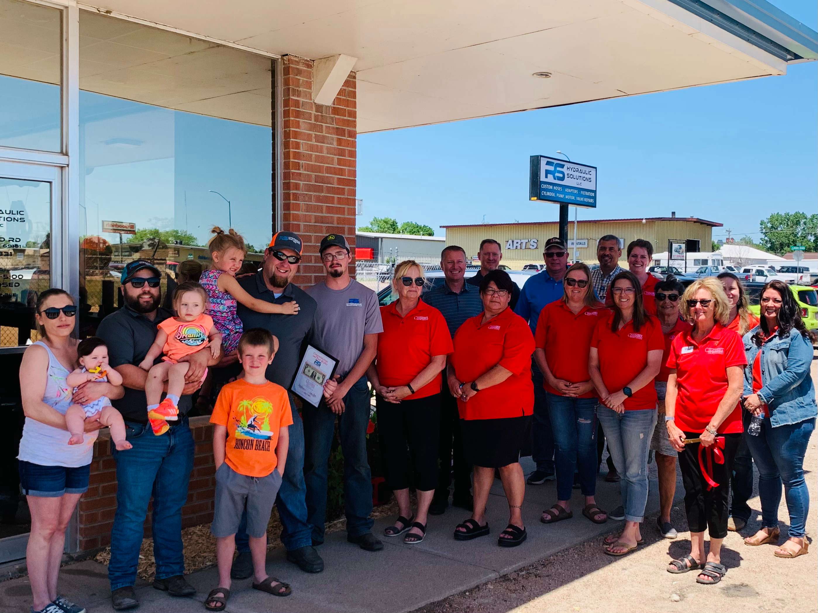 RS Hydraulic Solutions Ribbon Cutting with North Platte Chamber