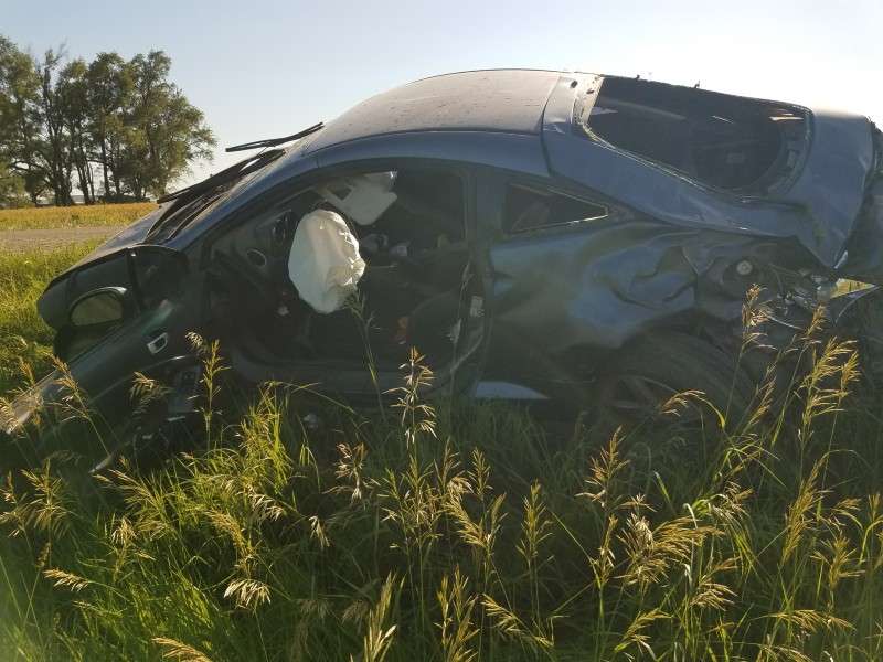 <b>The Eclipse rolled several times before coming to rest.</b> Photos courtesy Saline County Sheriff's Office