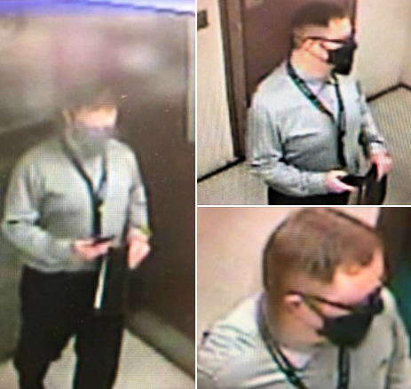 Colt as shown in security camera images on the day of. his escape