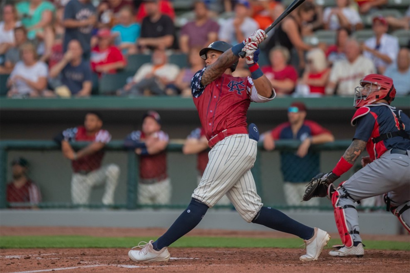 <b>Hernandez finished the game with two home runs and five runs batted in.</b> Photo by&nbsp;John Ellis courtesy Kansas City Monarchs