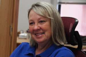 <b>Dawn Buehler, executive director of Friends of the Kaw, said on the Kansas Reflector podcast that partnerships with business and government helped raise awareness of the necessity to protect the water resource.</b> (Sherman Smith/Kansas Reflector)