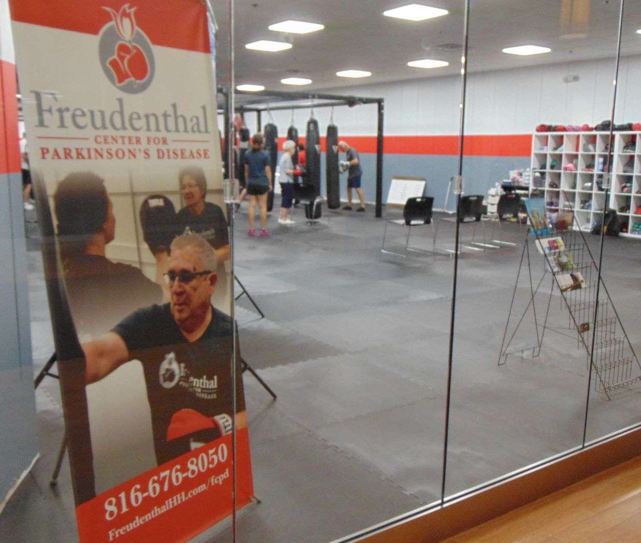 Freudenthal Center for Parkinson's Disease at the East Hills Mall during boxing class/Photo by Brent Martin