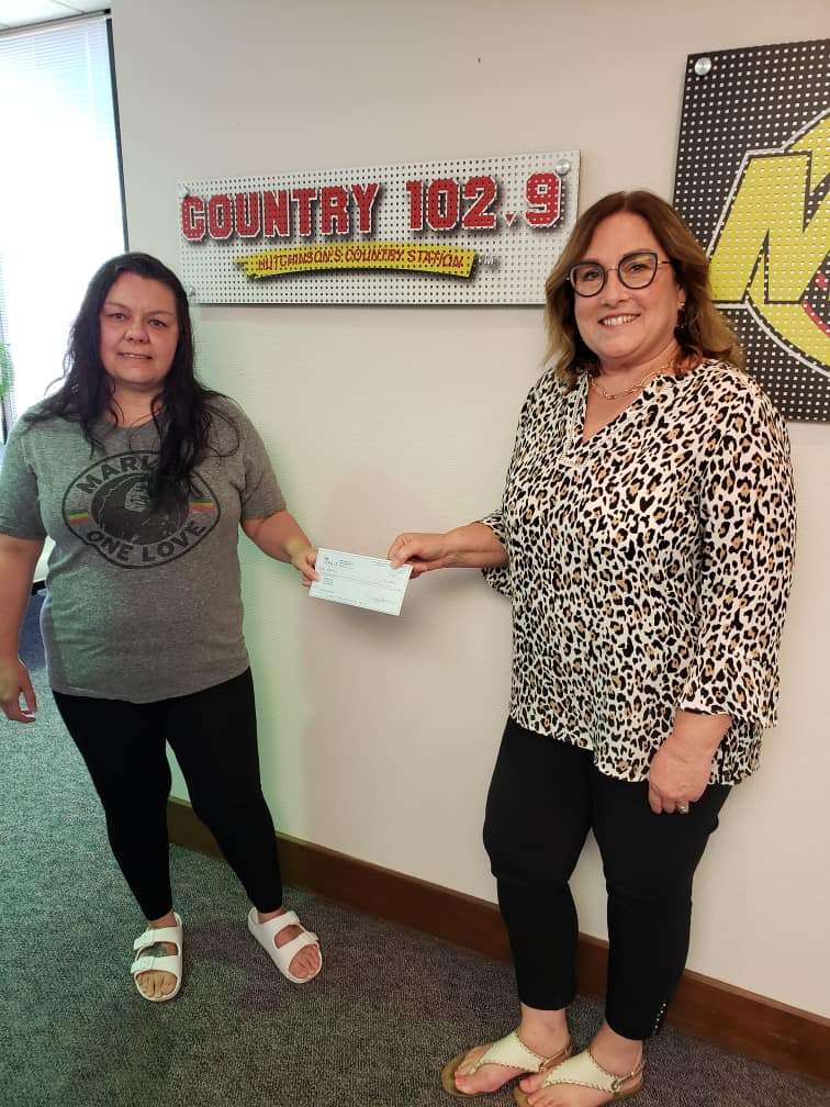 KWBW's Sue Achilles with Week 9 Winner&nbsp; - Melissa Burdick - Buhler