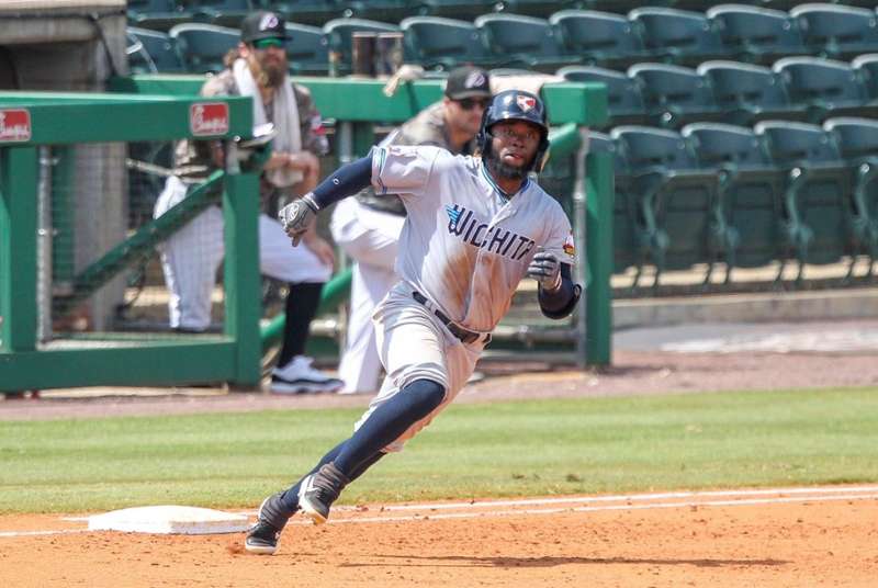 <b>The Wind Surge's D.J. Burt extended his hitting streak to four games.</b> Photo by Ed Bailey courtesy Wichita Wind Surge
