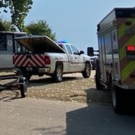 First responders on the scene at Cheney Lake Saturday photo courtesy KWCH