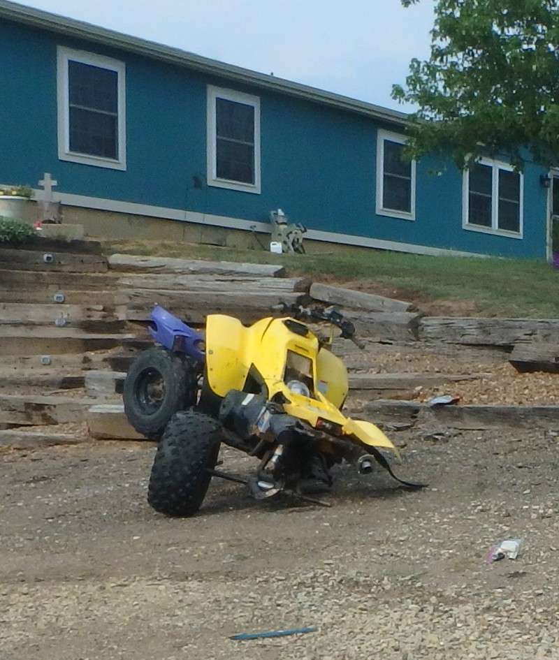 <b>The ATV after the accident.</b> Photo courtesy Saline County Sheriff's Office