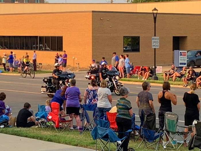 <b>Salina Police Department motorcycles leading the parade. </b>All photos are Salina Post photos