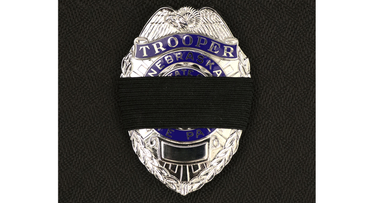 POLICEバッジ★ネブラスカ　trooperバッジ★希少品★1点物です。 Nebraska trooper died by suicide outside Scottsbluff patrol office