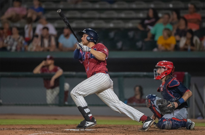 <b>Monarchs' Daniel Wasinger hits his first home run</b>. Photo by John Ellis courtesy Kansas City Monarchs