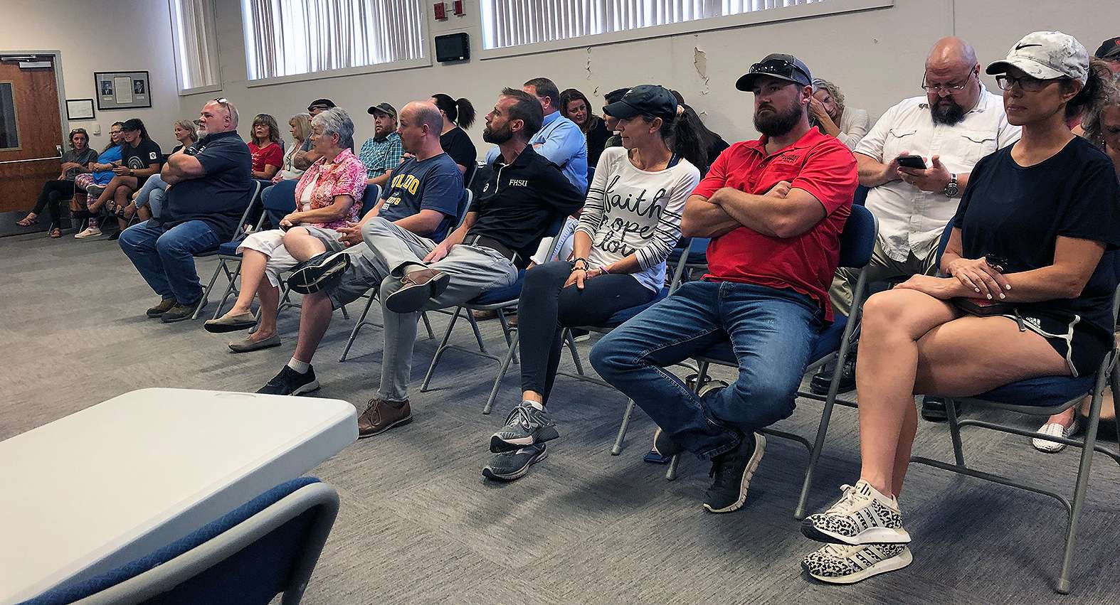 About 40 people attended the Hays USD 489 special board meeting Thursday to hear the district roll out its COVID-19 prevention plan.&nbsp;