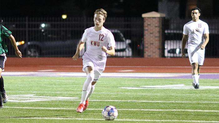 KWU's&nbsp;<a href="https://www.kwucoyotes.com/roster/23/7/12956.php">Israel Good</a>&nbsp;and&nbsp;<a href="https://www.kwucoyotes.com/roster/23/7/12355.php">Adonis Arevalo</a>. Photo courtesy <a href="http://kwucoyotes.com">kwucoyotes.com</a>