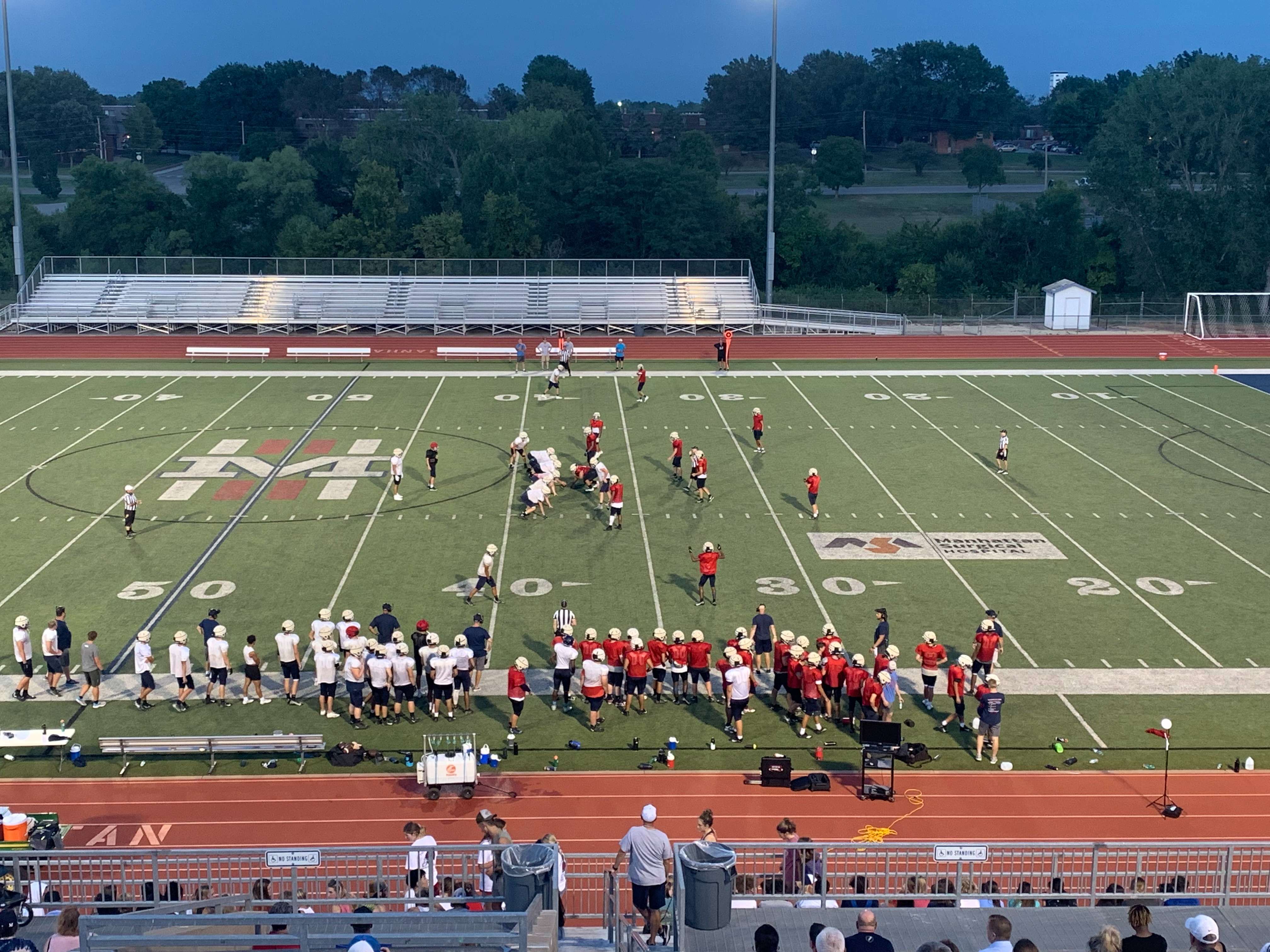 Manhattan High School football scrimmage