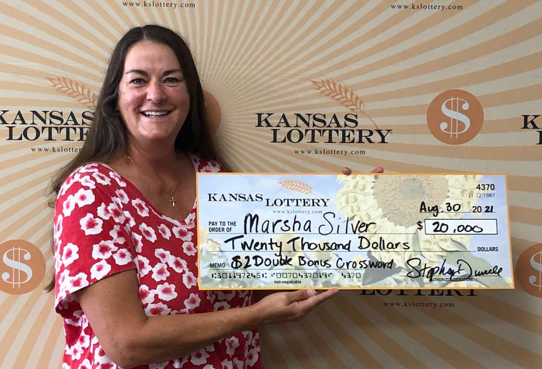 <b>Marsha Silver received a memorable birthday gift this year.</b> Photo courtesy the Kansas Lottery