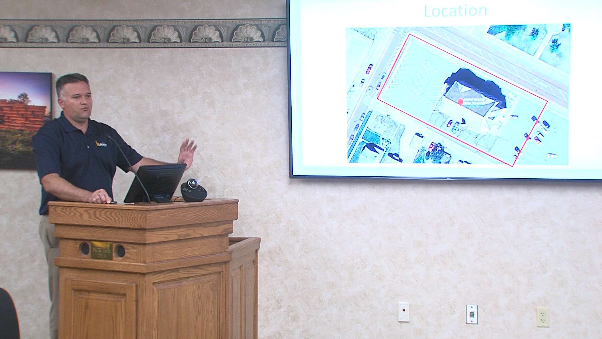 Jesse Rohr, Hays public works director, says the potential rezoning of the former St. Joseph School and Parish Center, 210 W. 13th, from public and institutational district to residental multi-family district "is a fit within the neighborhood."