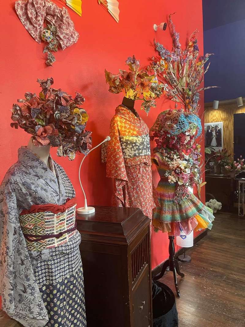 <b>Some of Tomiyo Tajiri's work at The Flower Nook.</b> Photos courtesy The Flower Nook