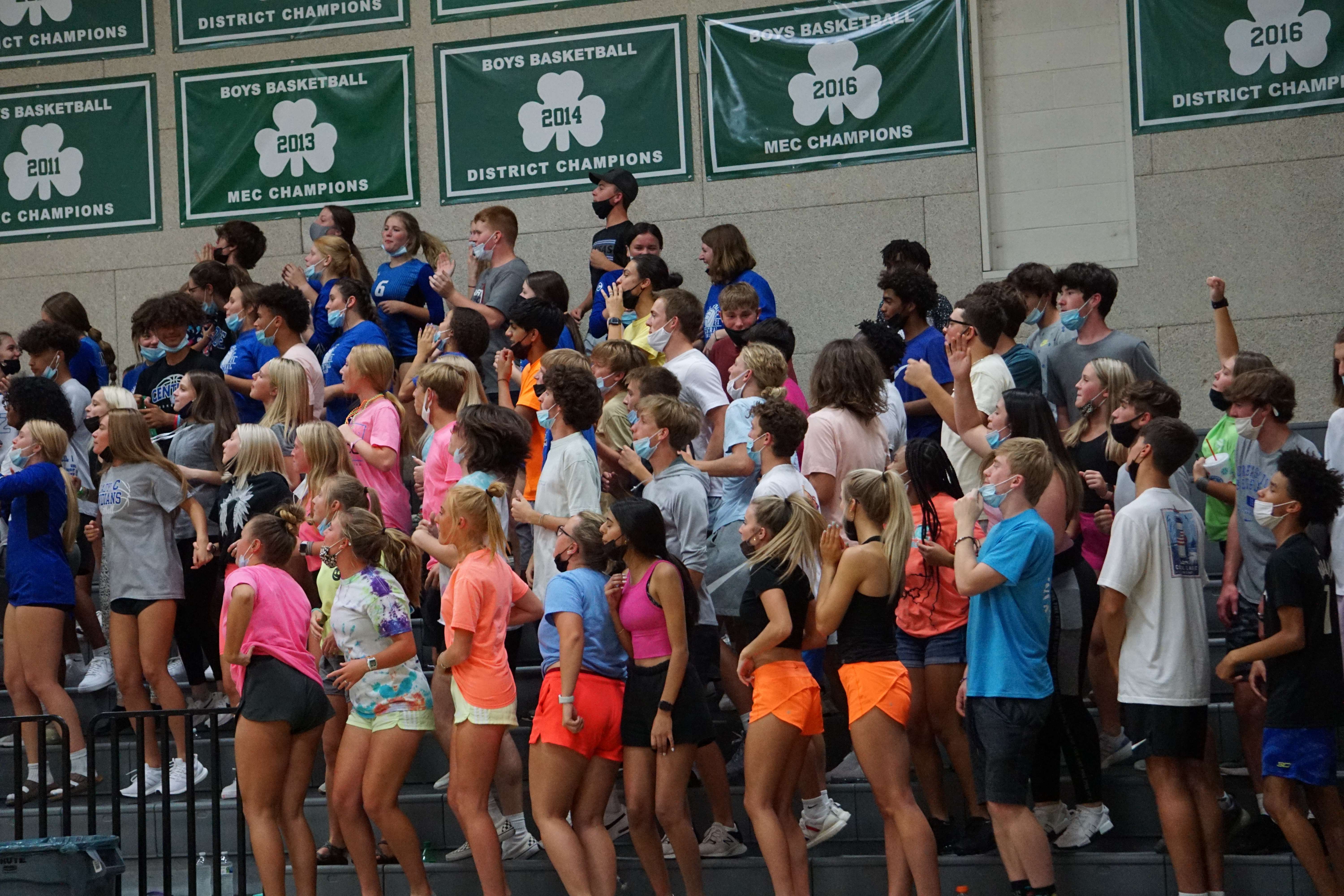 Central student section.