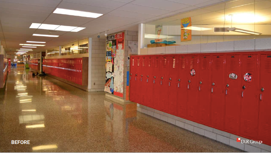 Ottawa High School before renovation. Photo courtesy of DLR.