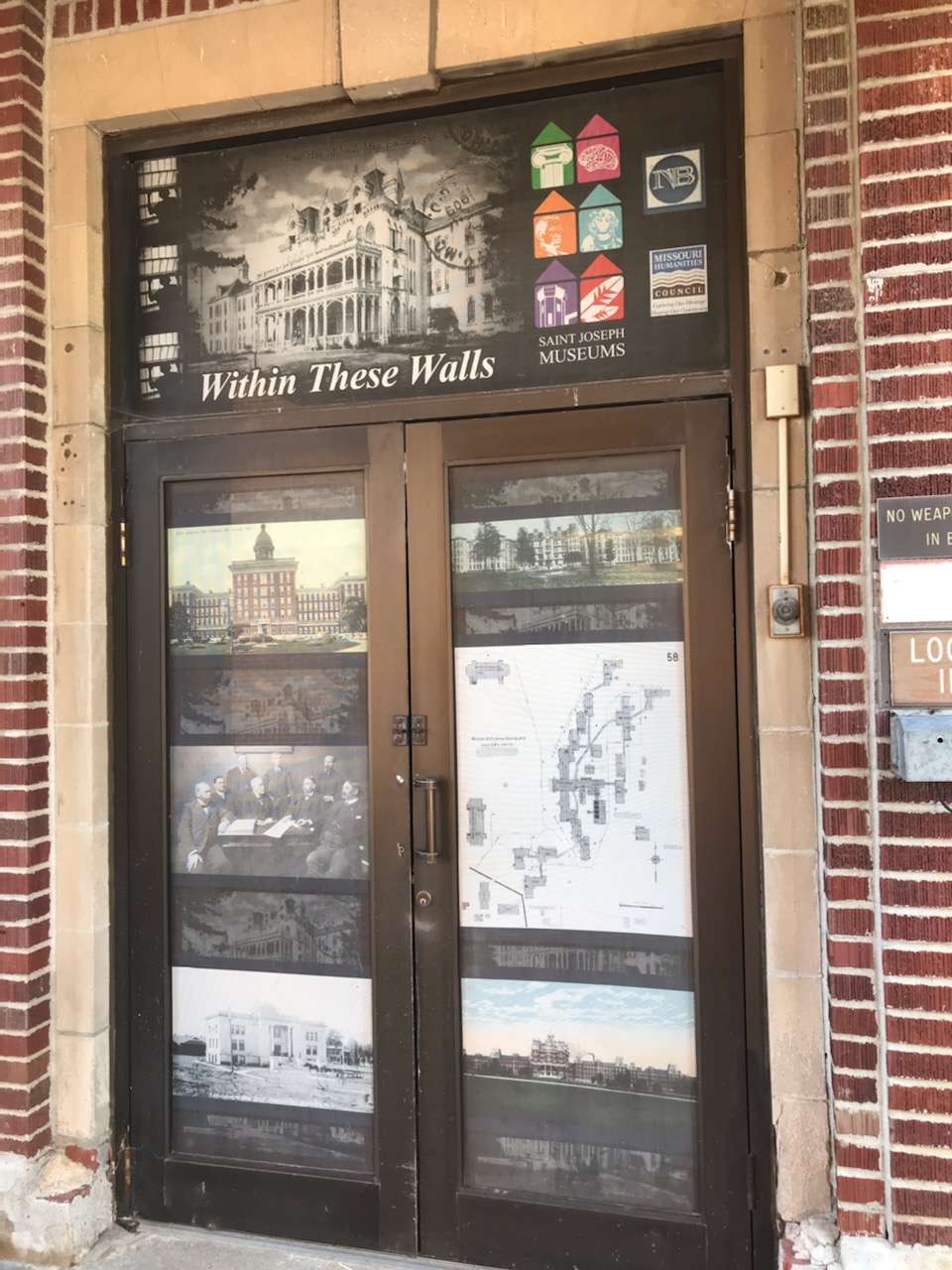 Doors to the&nbsp;Glore Psychiatric Museum which is participating in Free Museum Day/Photo by Brent Martin&nbsp;