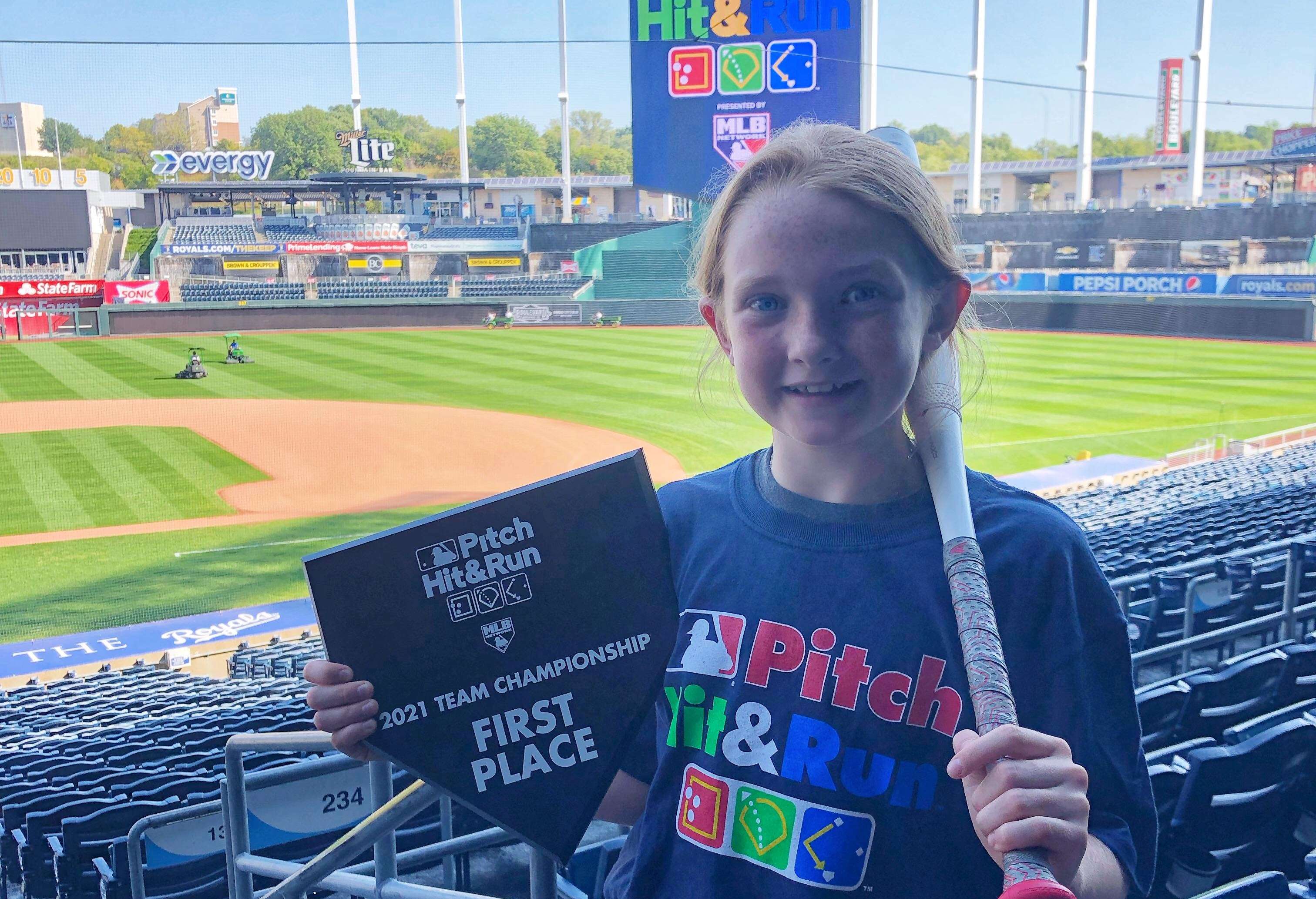 Baze Hogan pictured from the 2021 Team Championship of the Pitch, Hit & Run competition.