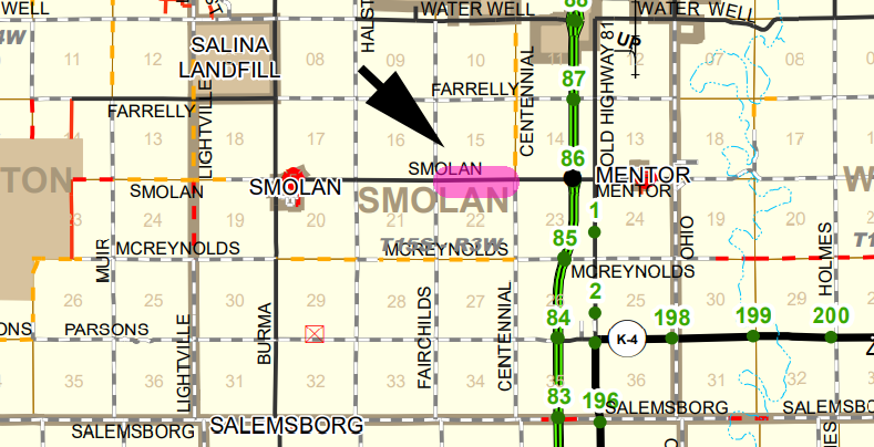 Map courtesy Saline County