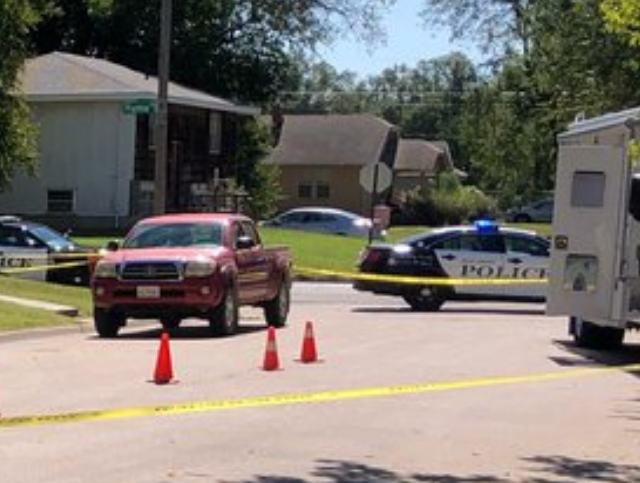 Police on the scene of the investigation -photo courtesy WIBW TV