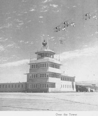 Hutchinson Naval Air Station - Over The Tower - 1944. Photo courtesy of Steve Harmon.