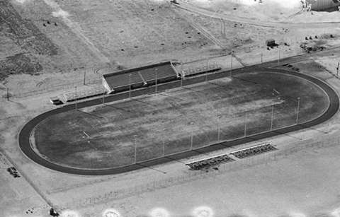 Gowans Stadium Football Field &amp; Track Aerial New  c. 1938.&nbsp;Photo courtesy of Steve Harmon.