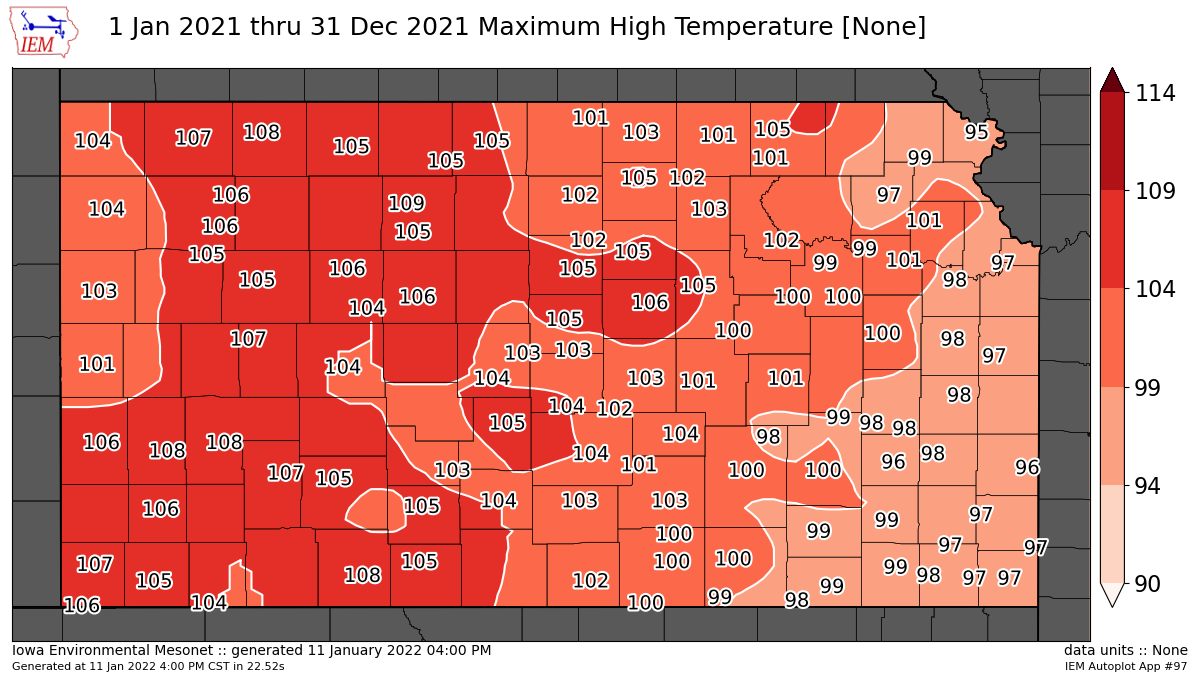 National Weather Service Salina warmer, drier in 2021