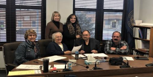 Tonya Mayer and Joni Jespersen (Mobius), Judy Messersmith (County Clerk) Susan Lore, Mike McGinnis, Steve Burke (County Commissioners)