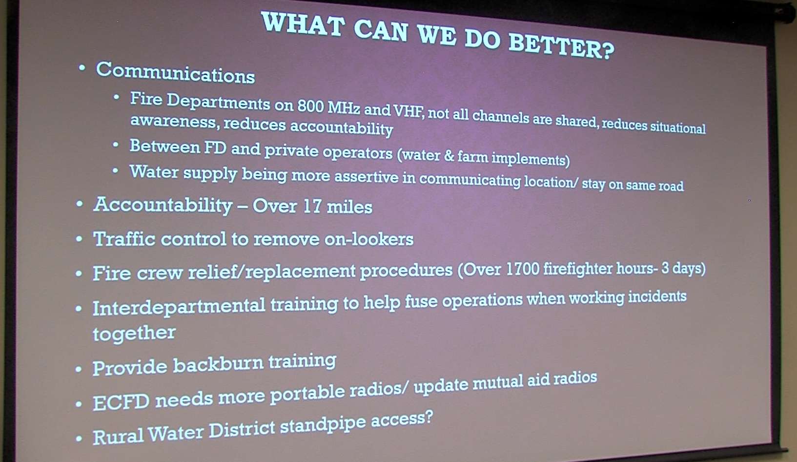 In any disaster, communications is the one thing that can always be improved, according to Myers. (Courtesy Ellis County)