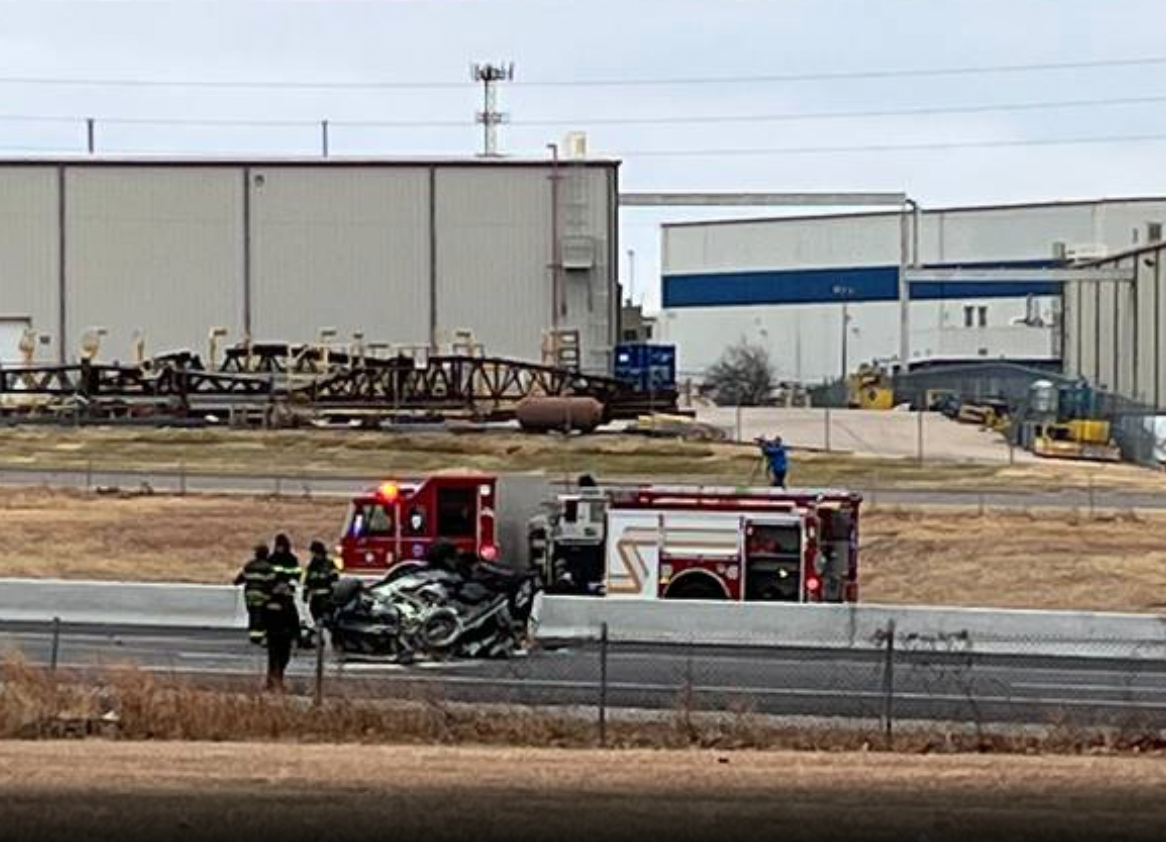 First responders on the scene of the fatal crash -photo courtesy KWCH