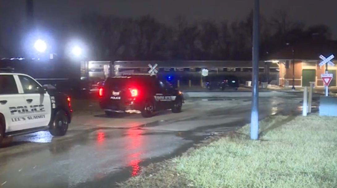 Police on the scene of the shooting investigation -photo courtesy KMBC TV