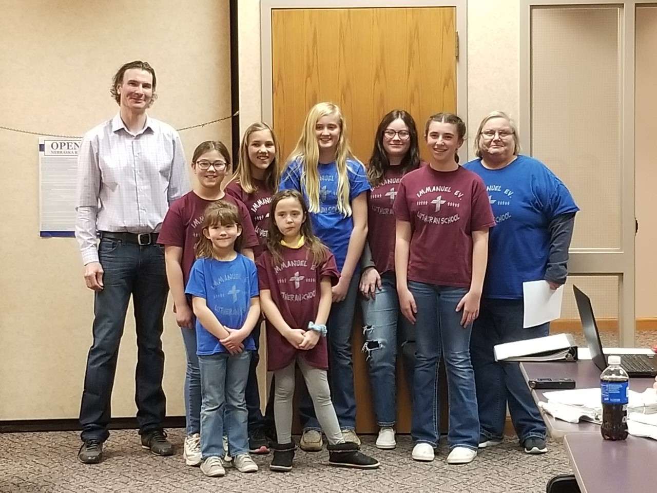 Vice Mayor&nbsp;Brian Mischnick presents the Lutheran Schools Week Proclamation to students. The week will be celebrated Jan. 23 - Jan. 30.&nbsp;