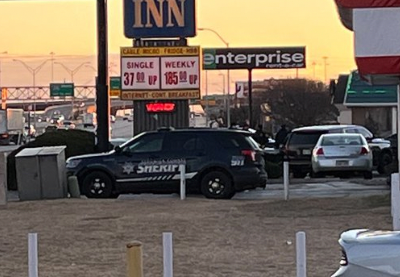 Law enforcement on the scene of the standoff early Monday -photo courtesy KWCH