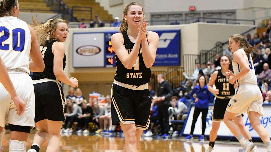 Kate Dilsaver scored a career-high 14 points to lead No. 7 Fort Hays State over No. 17 Nebraska-Kearney Saturday at the Health and Sports Center. (Courtesy FHSU Athletics, Seth Kincaid)