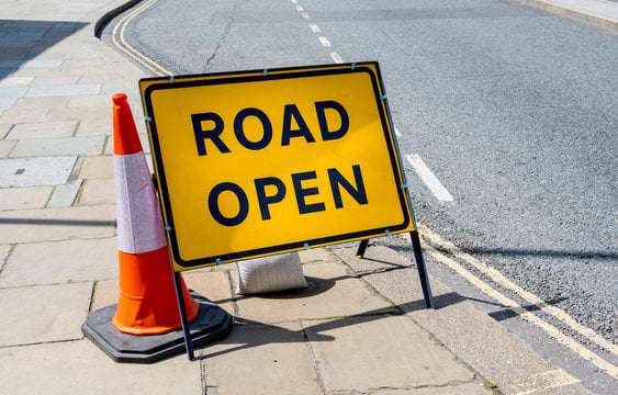Road Open Graphic-Courtesy City of Hutchinson